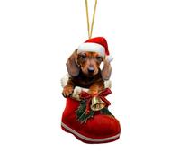 2D Acrylique Drôle Chat Arbre de Noël Ornement Chat Acrylique Ornement Acrylique Double Impression Drôle Pendentif de Noël Noël Éléphant Blanc Cadeau 2D Fun Pendentif 1PC Vqt85 (b-A, Taille unique)