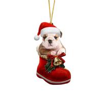 2D Acrylique Drôle Chat Arbre de Noël Ornement Chat Acrylique Ornement Acrylique Double Impression Drôle Pendentif de Noël Noël Éléphant Blanc Cadeau 2D Fun Pendentif 1PC Vqt85 (b-E, Taille unique)