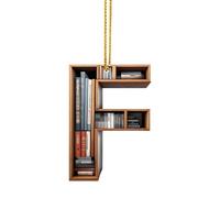 2D Acrylique Noël Mignon Double Impression 2D Étiquette Cadeau 1 Pièce Bibliothèque Modélisation de Lettres Anglaises (F, Taille Unique)