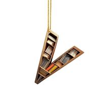 2D Acrylique Noël Mignon Double Impression 2D Étiquette Cadeau 1 Pièce Bibliothèque Modélisation de Lettres Anglaises S~Z (V, Taille unique)