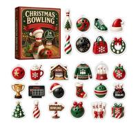 2D Bowling Countdown Calendar | 2026 Christmas Bowling Advent Calendars | 24 Days Countdown To Christmas Calendar For Kids Home Apartment Living Room Bedroom Desk Bookshelf Holiday Party Favors