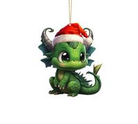 2D Cartoon Cute Dragon Christmas Acrylic Ornament Christmas Tree Decoration Pendentif Christmas Ornaments Christmas Ornaments Car Holiday Ornament Car Pendentif Christmas Decoration VmV745 (G, Taille