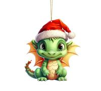 2D Cartoon Cute Dragon Christmas Acrylic Ornament Christmas Tree Decoration Pendentif Christmas Ornaments Christmas Ornaments Car Holiday Ornament Car Pendant Christmas Decoration ZsW254 (C, Taille