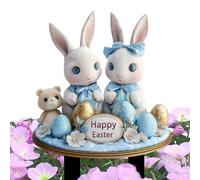 2D Easter Bunny Garden Stake - Œuf de Lapin Plat en Acrylique, Panneau décoratif d'extérieur | Bâton de Pot de Mignon imperméable pour fête pour la Maison, la Cour, Le Jardin, Le Printemps, Les