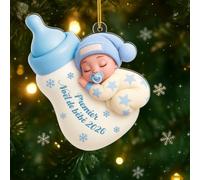 [2D Flat - Acrylic Ornament] Cadeau Plus Ornement Acrylique Premier Noël De Bébé 2026 - Cadeau 1er Noel Bebe, Boule De Noël Premier Noël, Sapin Decoration, Boule Mon Premier Noël (Modèle #7)