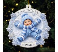 [2D Flat - Acrylic Ornament] Cadeau Plus Ornement Acrylique Premier Noël De Bébé 2026 - Cadeau 1er Noel Bebe, Boule De Noël Premier Noël, Sapin Decoration, Boule Mon Premier Noël, Modèle #4