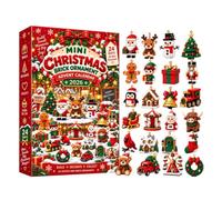 2D Mini Christmas Ornament Calendrier De L'avent 2026 | Calendrier De L'Avent 24 Jours, 24 Jours Briques Acrylique Collection, Suspension Pour Sapin Couronnes Des Fêtes D'hiver