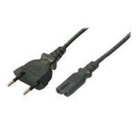 LogiLink Câble d'alimentation CP092 - Euro mâle vers C7 femelle 1,80 m Noir