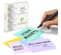2DOBOARD Lot de 25 aimants inscriptibles - 7,5 x 7,5 cm Pastel - Aimants Kanban, Cartes magnétiques Scrum ou Bandes magnétiques inscriptibles pour Tableau Blanc (mélange Pastel)
