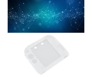 2DS Couverture en silicone souple avec protecteurs d'écran Résistant aux rayures et finition blanche