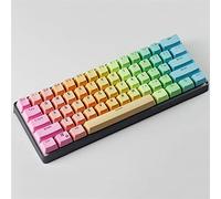 2Duck 104 Touches PBT Double Shot OEM Profil OEM De Couleur Personnalisé TRANDIENT Transparent Keycaps pour Cherry MX Clavier Mécanique Clavier De Jeu Mécanique (Color : Rainbow Gradient)