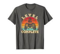 2e Anniversaire de Mariage 2 Ans de Mariage Level 2 Complete T-Shirt, Homme, Asphalte, 5XL