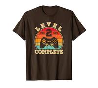 2e Anniversaire de Mariage 2 Ans de Mariage Level 2 Complete T-Shirt, Homme, Marron, S