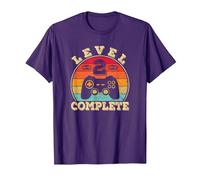 2e Anniversaire de Mariage 2 Ans de Mariage Level 2 Complete T-Shirt, Homme, Violet, S