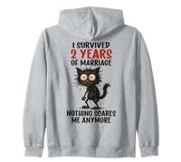 2e Anniversaire de Mariage, I Survived 2 Years of Marriage Sweat à Capuche