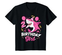 2e Anniversaire Fille Requin océan Party 2 Ans Enfant T-Shirt