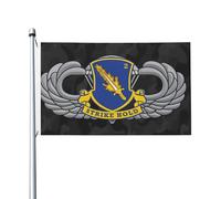2E Bataillon 504E Régiment D'Infanterie Parachute Flag Décoratif Drapeaux Résistant Aux Intempéries Drapeau De Jardin Pour Maison Porche Pelouse 90X150Cm