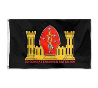 2E Bataillon Du Génie De Combat Drapeau De Jardin Drapeau Décoratif Uv Fade Résistant Bannière Suspendre Pour Balcon Ferme Fête 3X5 Ft