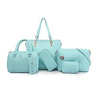 2E-youth Ensemble sac à main fourre-tout pour femme, cartable, sac à bandoulière, sac à main, L, 4C-bleu clair, Large