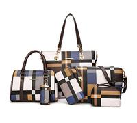 2E-youth Sacs à main et sacs à main de designer pour femme Sac à bandoulière Sac fourre-tout avec poignée sur le dessus, 2B-GEZI6-Bleu, Large