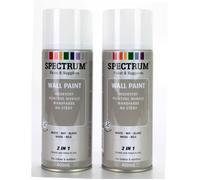 2en1 Couche de fond Finition BLANC 2 Peintures MURALE en spray