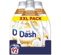 2en1 Lessive Liquide 92 Lavages,Ambre & Orchidée,avec 3 SEMAINES DE FRAÎCHEUR* et Lenor,Fabriquée En France,2in1