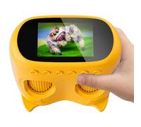 2en1 Microscope Numérique pour Enfants et Jumelles Enfant, Temodu IPS 4K 2.0 Pouces Microscope Enfant, Télescope Rechargeable 8 Lumières LED, Sciences de Plein air pour Les 3 Ans et Plus (Orange)