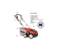 2en1 scarificateur et ventilateur electrique gazon 1800 w bac 55 l