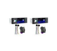 2Ensemble Lecteur MP5 de Voiture avec Écran de 4,1 Pouces Compatible avec 1 Din Système Audio à Distance USB AUX FM Support Caméra de Recul