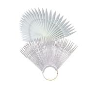 2Ensembles Bâtonnets Affichage pour Vernis à Ongles Forme de Ventilateur Transparentes pour Pratique et Sélection de Nail