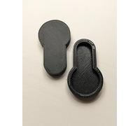 2EO Lot de 2 caches de serrure de porte - Boudin de porte - Boudin de porte - Bouchon à emboîter, 2EO_KEY HOLE COVER ANTI-DRAFT BLACK