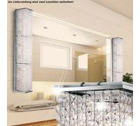 2er Set Chrome Bain Chambre Intérieur Mur Cristaux Clair Lampe Luxe Couloir