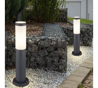 2er Set Embase Lumières Extérieur Jardin Luminaire Anthracite Terrasse sur Pied
