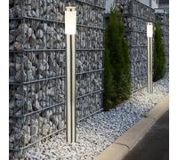 2er Set Lampadaire Éclairage Argent Lampe Extérieure Véranda Dxh 7,8x110 CM