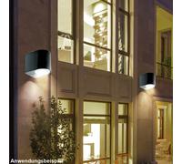 Lot de 2 appliques LED down spots spots de façade éclairage de jardin ALU éclairage extérieur noir