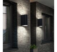 2er Set LED Haut Bas Luminaire Maison Mur Lumières Façades Extérieur Aluminium