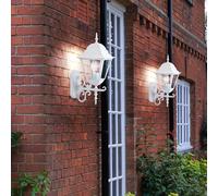 2er Set LED Maison Mur Lampes Véranda Lumières Alu Extérieur Éclairage Lanternes