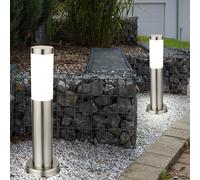 Lot de 2 LED 9,5 watts lampadaire sur pied lampe éclairage extérieur lumière en acier inoxydable