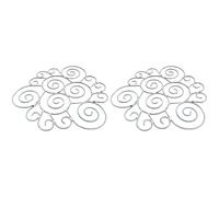2er-Set Pflanzenstützringe aus Metall, 40,5 cm, massiver Eisen-Blumenring mit dekorativen durchlaufenden Schlaufen, gedrehter Pflanzenstützstab für Pfingstrosen und Dahlien, für innen und außen