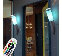 2er Set RGB LED Mur Lampes Télécommande Jardin Torche Extérieur Lampes Dimmable