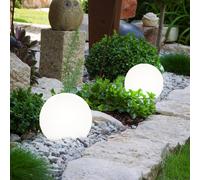 2er Set Solaire LED Lampes Boule Design Extérieur Fiche Jardin Luminaire Route