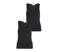 2er SET VILA Damen Top Bluse Figurbetont Ärmellos basic Sommer Shirt
