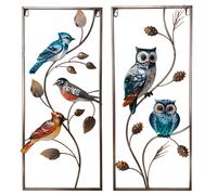 2et extérieur tenture murale hiboux image relief oiseau jardin décoration extérieure multicolore