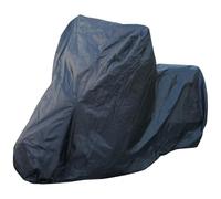 2EXTREME Bâche moto 245 par 105 par 125 centimètres compatible avec Vespa | Polyester noir cent pour cent, pliable, étanche, indéchirable, anti-ultraviolets; pour motocyclette, scooter, maxiscooter