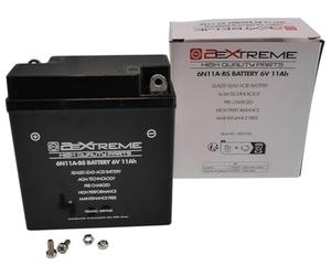 2EXTREME Batterie 6N11A-BS 6 V 11 Ah AGM 121×58×130 mm, compatible avec BMW R26, R27, Simson S50, S51, SR50, SR80, Heinkel Bella, MZ - batterie de démarrage moto sans entretien