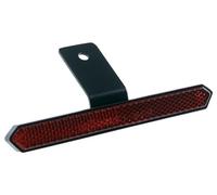 2EXTREME catadioptre universel avec support compatible avec moto, scooter | Réflecteur rouge anguleux à l'arrière, 134 x 15 x 9 millimètres; pour cyclomoteur, quad, vélo; fixation 25 x 40 millimètres