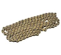 2EXTREME chaîne 415 122 maillons compatible avec Hercules Prima M 2 3 4 5 | Pas 1/2 x 3/16, en acier doré, attache rapide incluse; compatible avec Sachs Moped, compatible avec DKW; raccourcissable