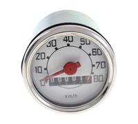 2EXTREME Compteur vitesse 80 km/h Chrome 48mm compatible pour Vespa V50, 50 N, L, R, S, Ciao, SI