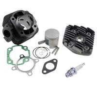 2EXTREME Cylindre 70cm³ Minarelli couché à air compatible avec Beta Ark BS4 | Kit Sport, bougie BR9HS filetage court, alésage 47 millimètres, axe piston 10 millimètres, fonte grise, conversion 50-70 cm³