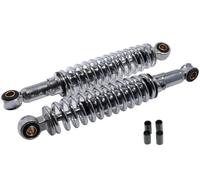 2EXTREME Jeu d'amortisseurs de jambe de suspension chromés 240 mm compatible avec Simson Schwalbe KR51 Abaissement M8 M10